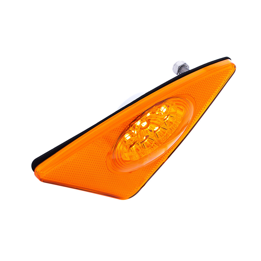 9 LED Competition Series Fender Light For 2007-2017 Kenworth T660 (Driver) - Amber LED/Lens