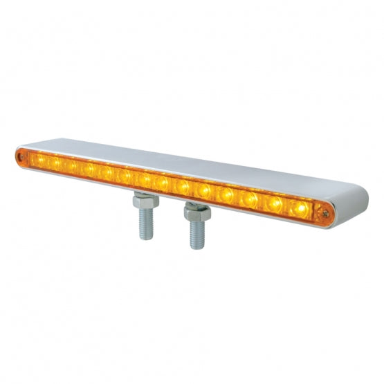 28 LED 12" Double Face Light Bar - Amber &amp; Red LED/Amber &amp; Red Lens