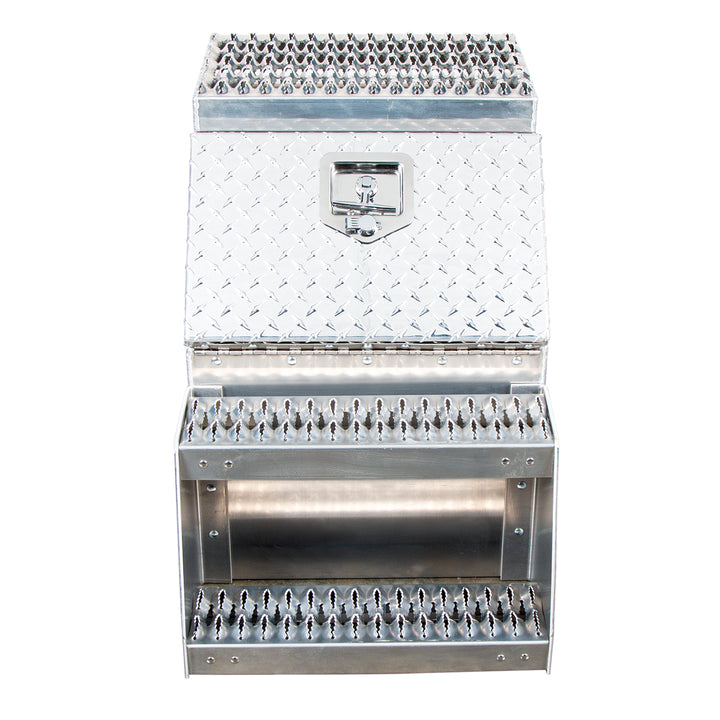 18"L X 25"W X 28"H Aluminum Step Saddle Box
