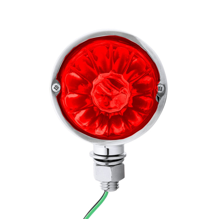 UltraBurst Chrome Double Face Glass Watermelon Light - Amber &amp; Red LED/Amber &amp; Red Lens