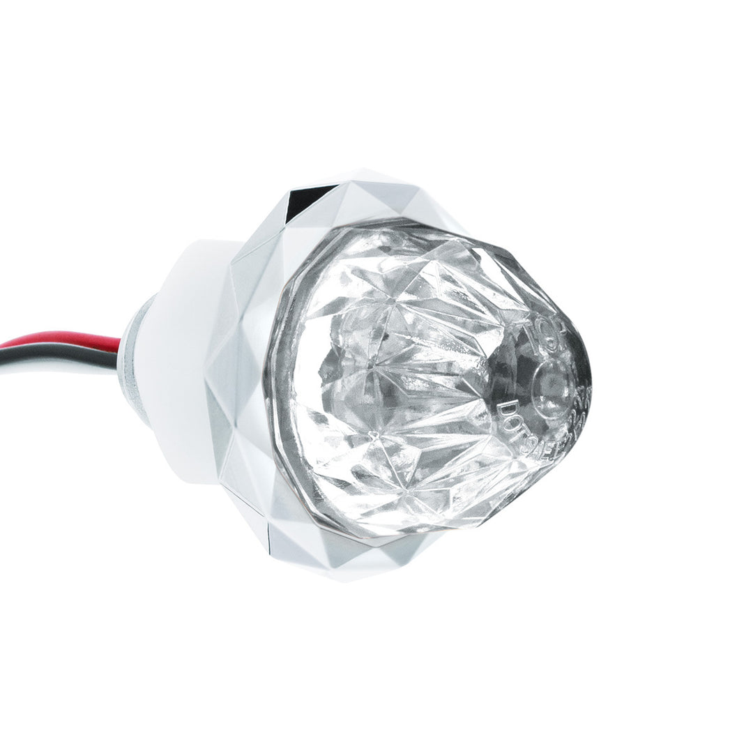 2 LED Dual Function Mini Crystal Watermelon Light (Clearance/Marker) - Red LED/Clear Lens
