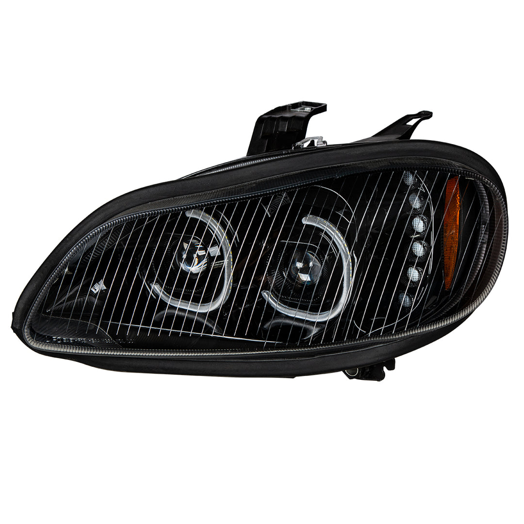 Black LED Projection Headlight Assembly For 2003-2024 Freightliner M2 - Driver
