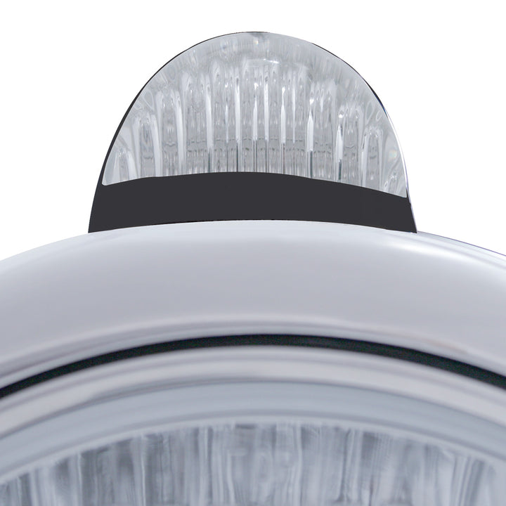 Black Guide 682-C Headlight H4 With Amber LED &amp; Dual Mode LED Signal - Clear Lens