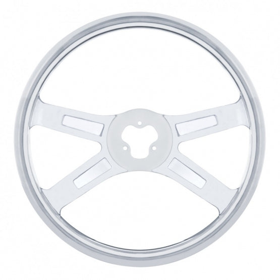 18" Stainless Steel 4 Spoke Steering Wheel
