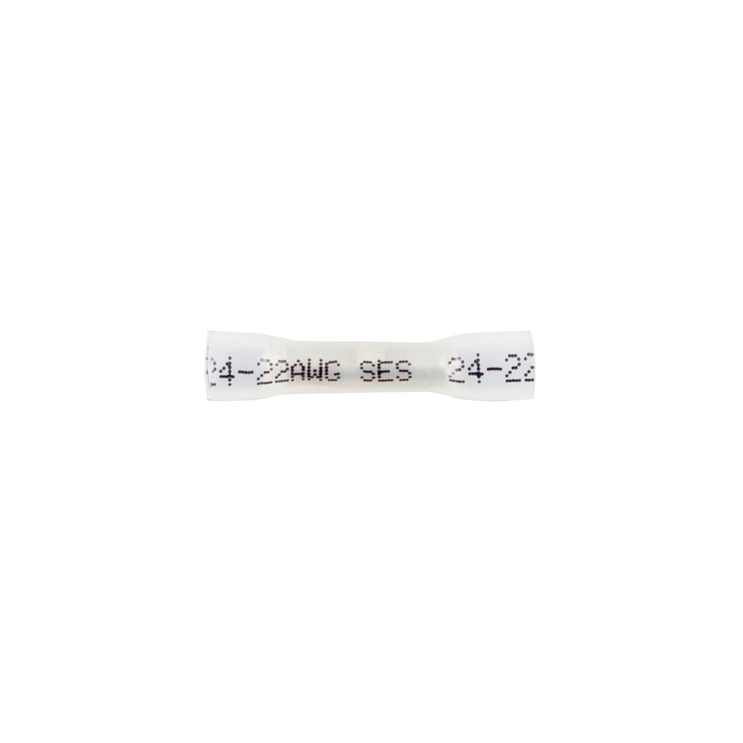 24-22 AWG CS Heat Shrink Butt Connector - Clear (5-Pack)