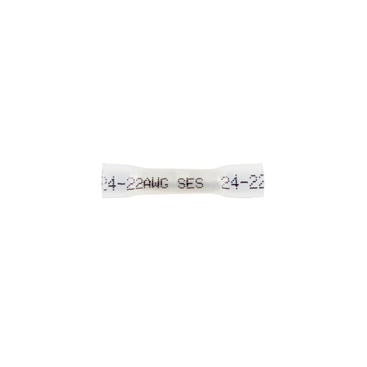 24-22 AWG CS Heat Shrink Butt Connector - Clear (5-Pack)