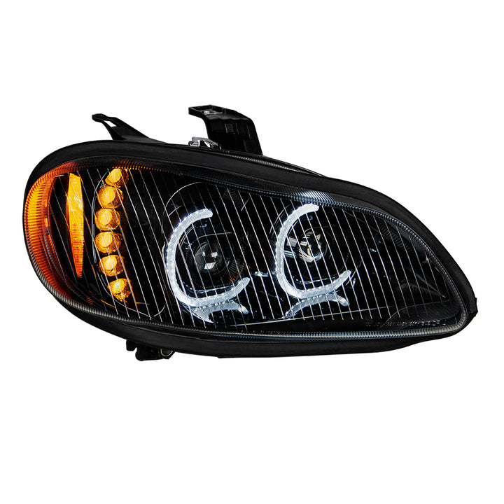 Black LED Projection Headlight Assembly For 2003-2024 Freightliner M2 - Passenger