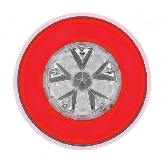 18 LED 4" Round GloLight (Stop, Turn &amp; Tail) - Red LED/Red Lens (Bulk)