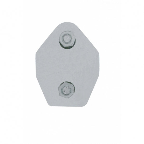 30" Chrome 45 - Degree Angled Heavy Duty Mud Flap Hangers - 2-1/2" Bolt Pattern (Pair)