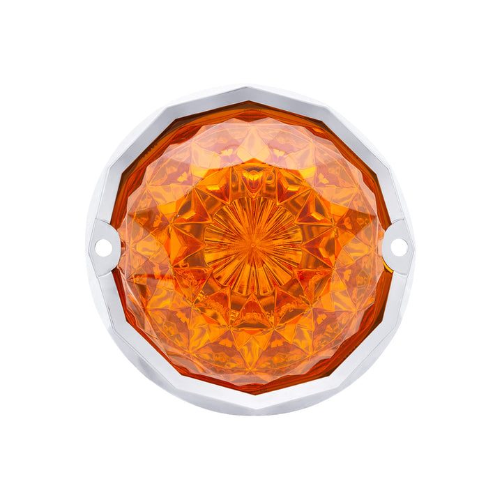 19 LED Dual Function Crystal Watermelon Light Kit With Bezel - Amber LED/Amber Lens