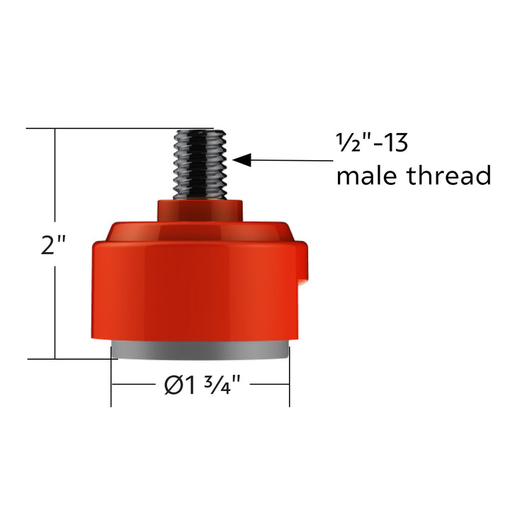 1/2" - 13 Thread-On Shift Knob Mounting Adapter For Eaton Fuller Style 13/15/18 Shifter - Cadmium Orange (Bulk)