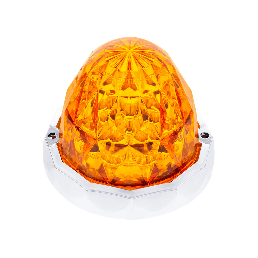 19 LED Dual Function Crystal Watermelon Light Kit With Bezel - Amber LED/Amber Lens