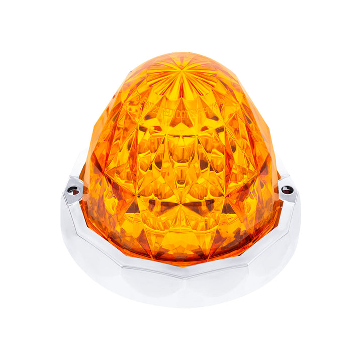 19 LED Dual Function Crystal Watermelon Light Kit With Bezel - Amber LED/Amber Lens