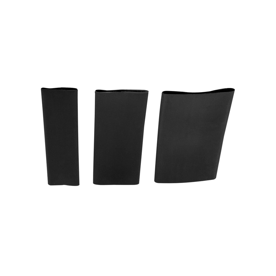 Assorted 1/2",3/4",1" Black Heat Shrink Tubing, 4" Long (5-Pack)