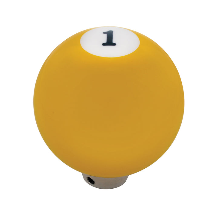 Number 1 Pool Ball Gearshift Knob - Gloss Yellow