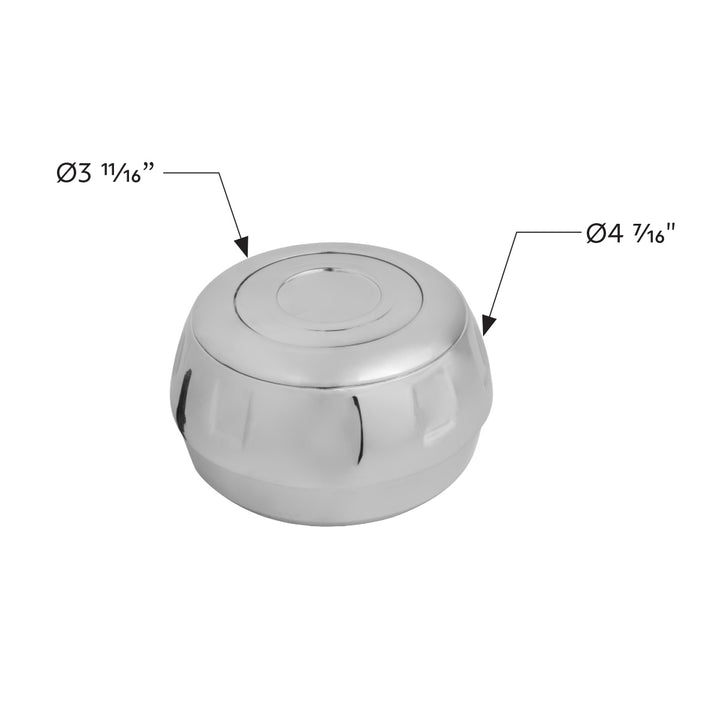 Chrome Steering Wheel Hub &amp; Horn Button Kit For Peterbilt (2006+) &amp; Kenworth (2003+)