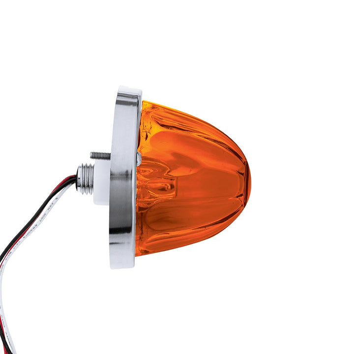 Glass Watermelon Light Kit With 2 LED Light - Amber LED/Dark Amber Lens