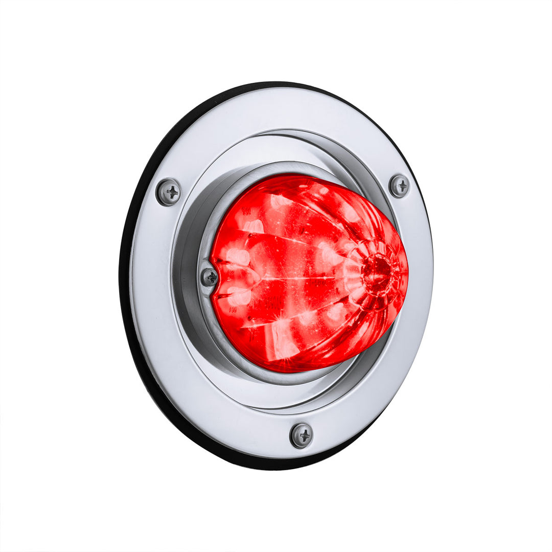 17 LED Dual Function Watermelon Light Sleeper Bunk Kit With 304 Stainless Steel Bezel - Red LED/Clear Lens