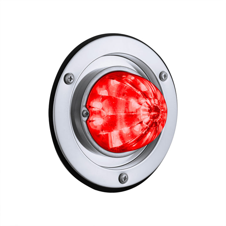 17 LED Dual Function Watermelon Light Sleeper Bunk Kit With 304 Stainless Steel Bezel - Red LED/Clear Lens