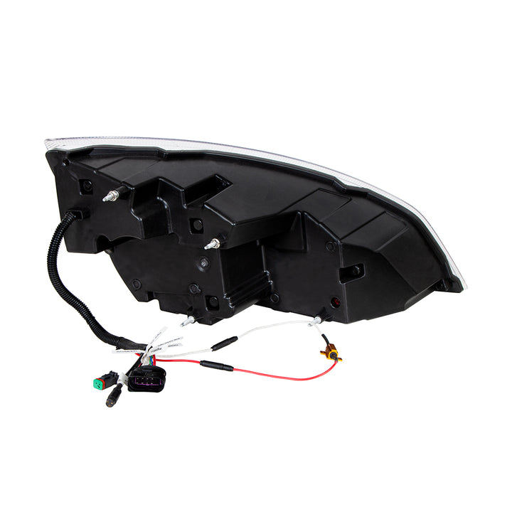 Chrome 10 LED Projector Headlight With LED Sequential Turn &amp; DRL For 2018-2024 Cascadia - Driver