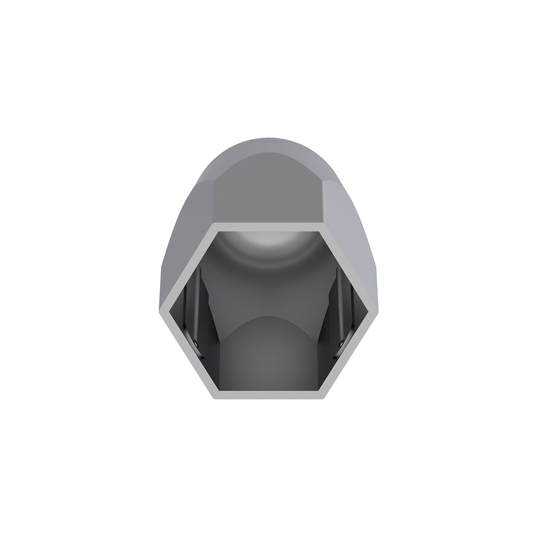 1-1/2" x 2-3/4" Chrome Plastic Tall Nut Covers - Push-On (Color Box of 20)
