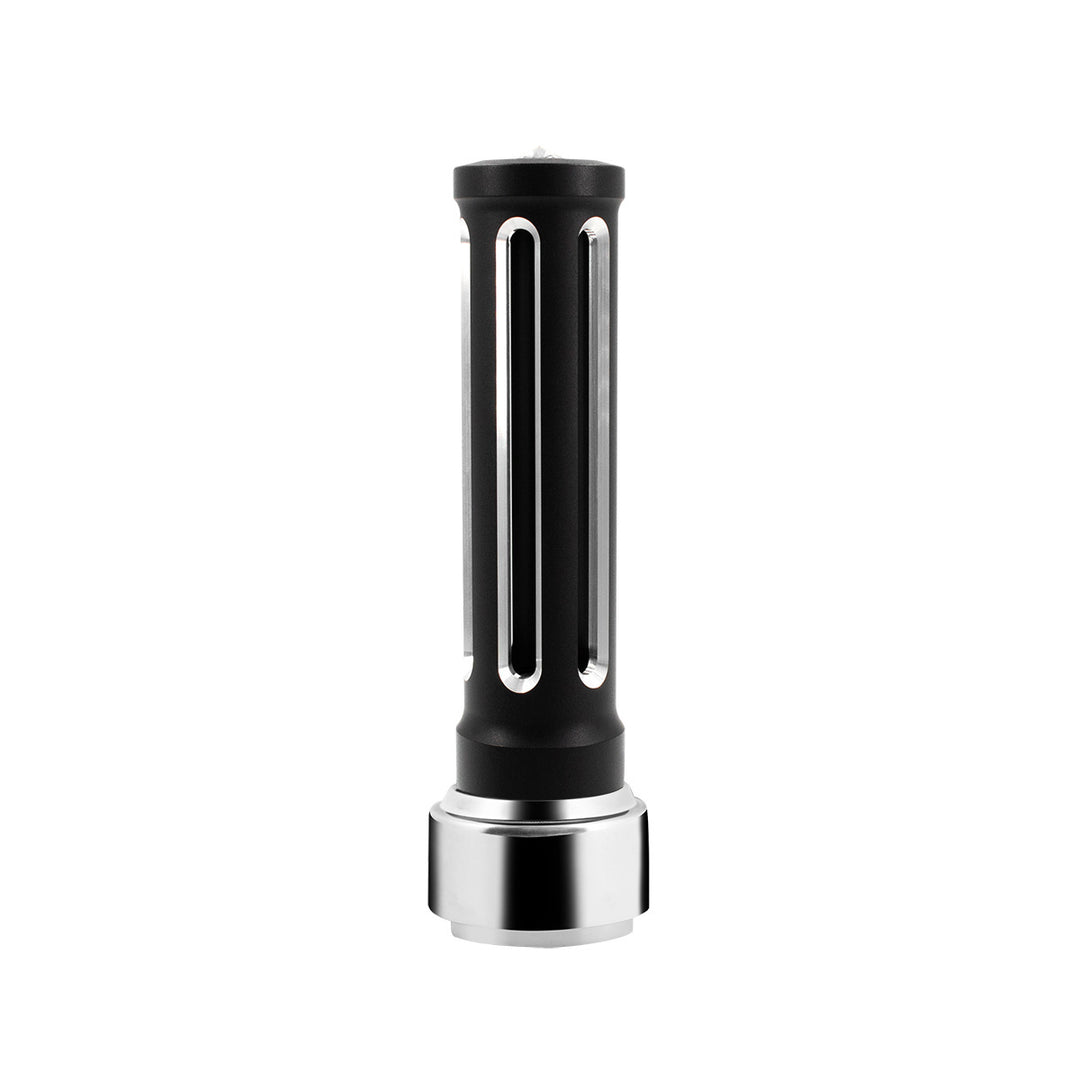 Thread-On Matte Black Sonoma Style Gearshift Knob With LED 9/10 Speed Adapter - Clear Crystal/White LED