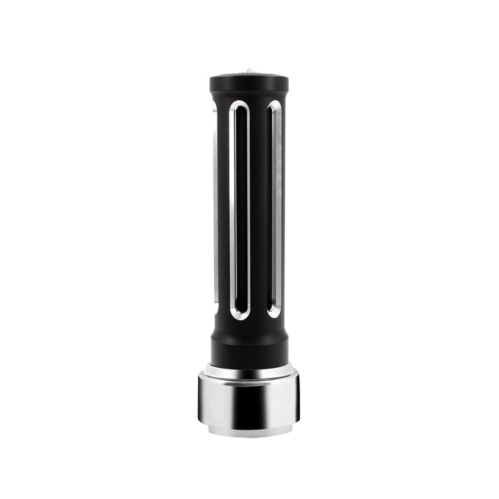 Thread-On Matte Black Sonoma Style Gearshift Knob With LED 9/10 Speed Adapter - Clear Crystal/White LED