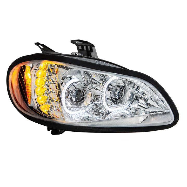 Chrome LED Projection Headlight Assembly For 2003-2024 Freightliner M2 - Passenger