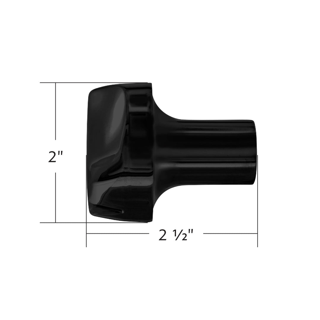 Ace Of Spades Air Valve Knob - Candy Black With Matte Black Inlay