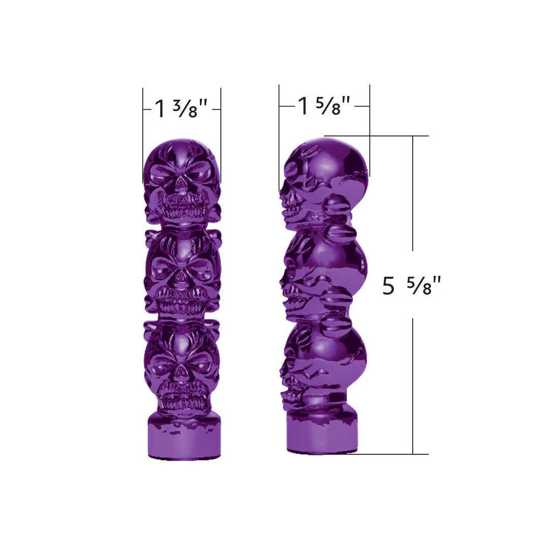 1/2" - 13 Thread-On 3 Skull Candy Color Shift Knob - Candy Purple