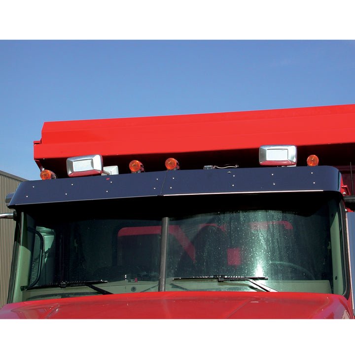 9.5" Stainless OEM Style Sunvisor For Mack CH/CX/ Granite/Vision Without Roof Fairing