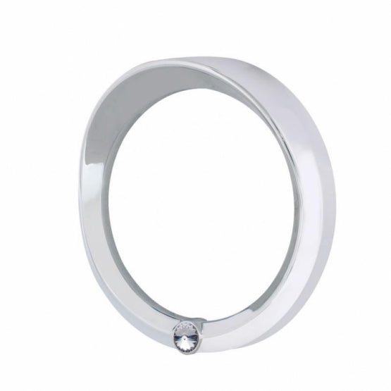 Signature Series Speed/Tachometer Gauge Bezel With Visor For 2006+ Peterbilt - Clear Crystal