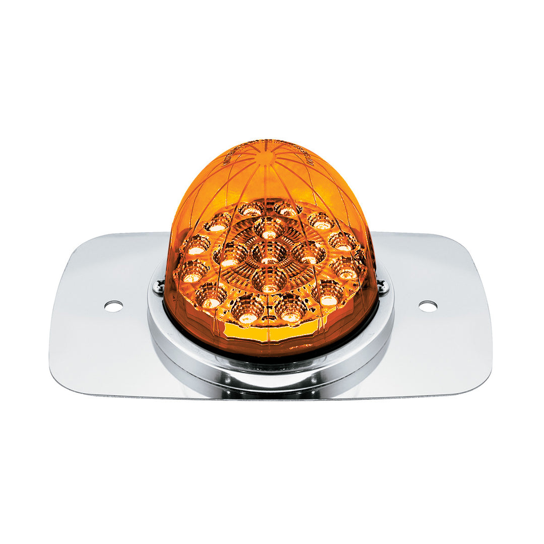304 Stainless Steel Turn Signal Light Kit W/ 17 LED Double Fury Watermelon For 2008-2017 FL Cascadia - Amber &amp; White LED