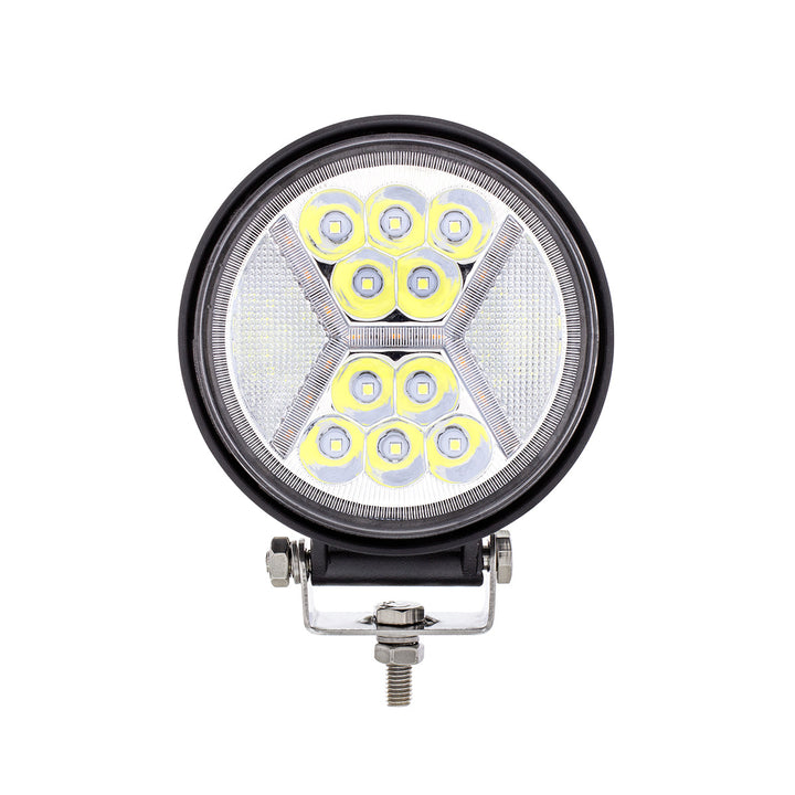4.5" 24 High Power LED Work Light With "X" Red Light Guide