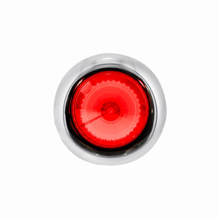 4 LED Dual Function 3/4" Mini Spike Light With Stainless Steel Bezel (Clearance/Marker) - Red LED/Red Lens
