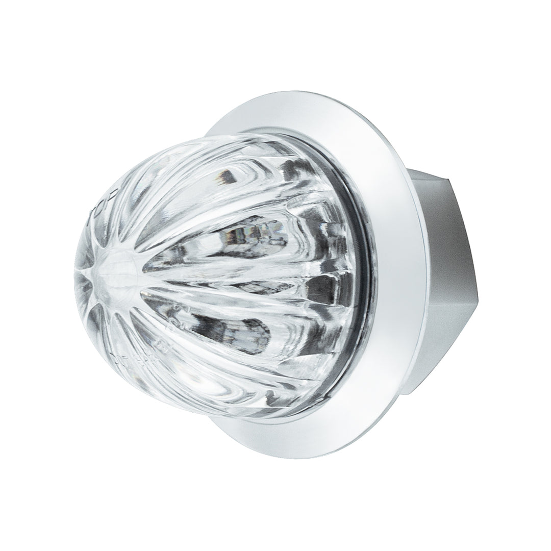 2 LED Dual Function 1-1/8" Watermelon Light (Clearance/Marker) - Red LED/Clear Lens