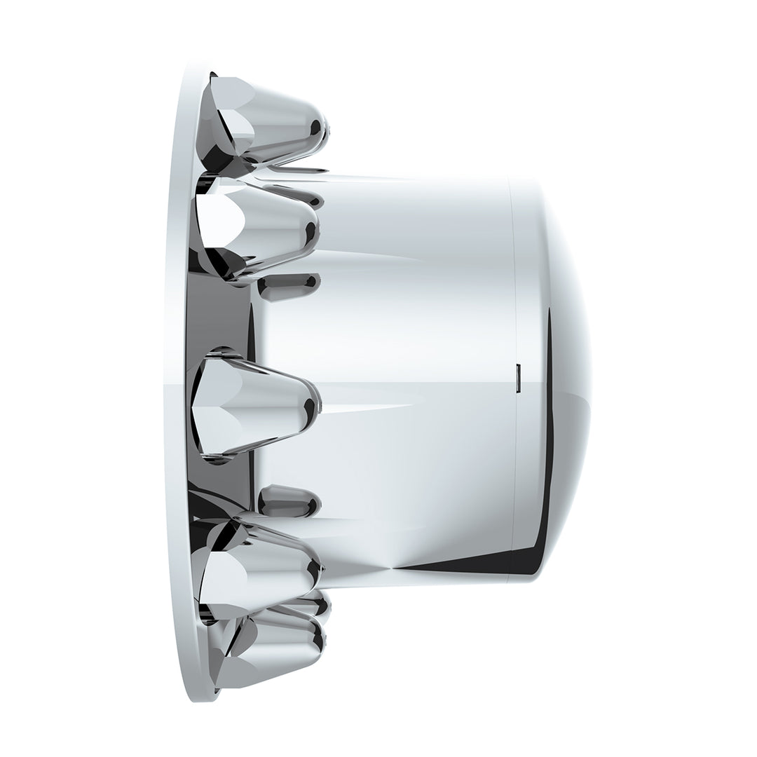 Dome Rear Axle Cover With 1-1/2" Push-On Standard Nut Covers - Chrome