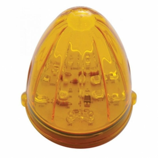 Fog Light Cover With 19 LED Watermelon Light For 2007-17 KW T660 (Driver) - Amber LED/ Amber Lens