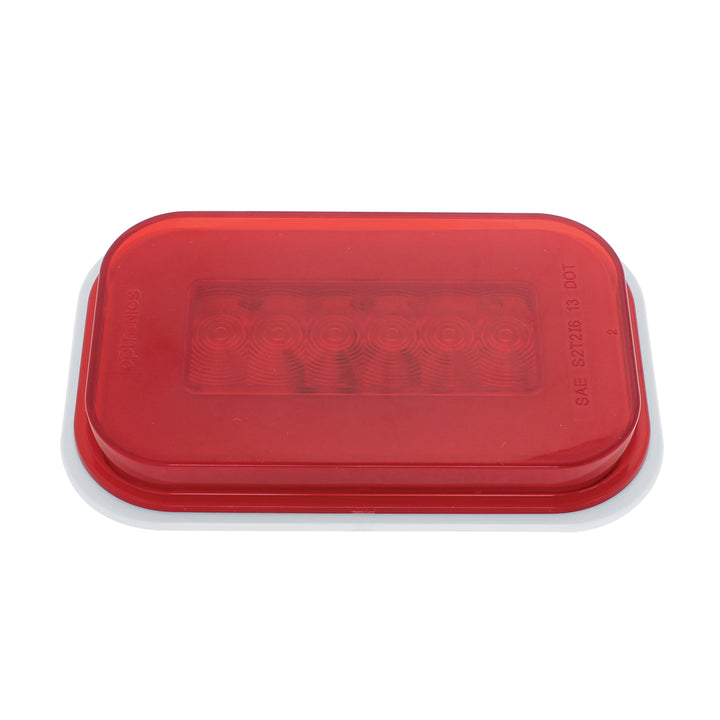 14 LED Rectangular GloLight (Stop, Turn &amp; Tail) - Red LED/Red Lens (Bulk)