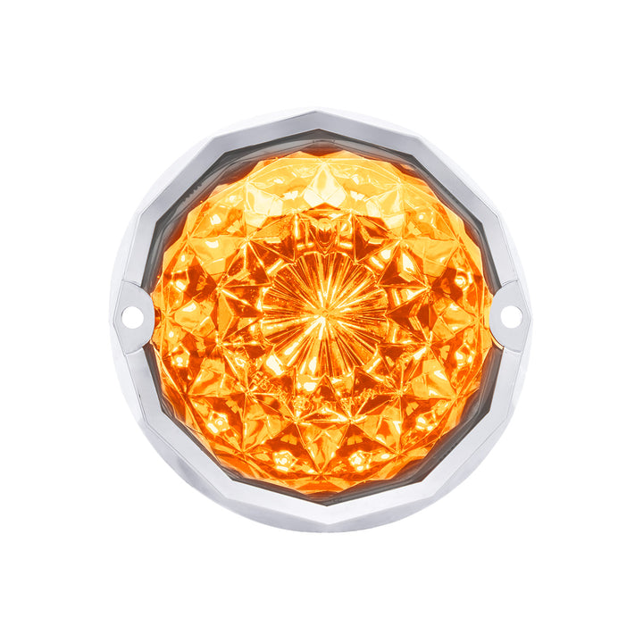 19 LED Dual Function Crystal Watermelon Light Kit With Bezel - Amber LED/Clear Lens