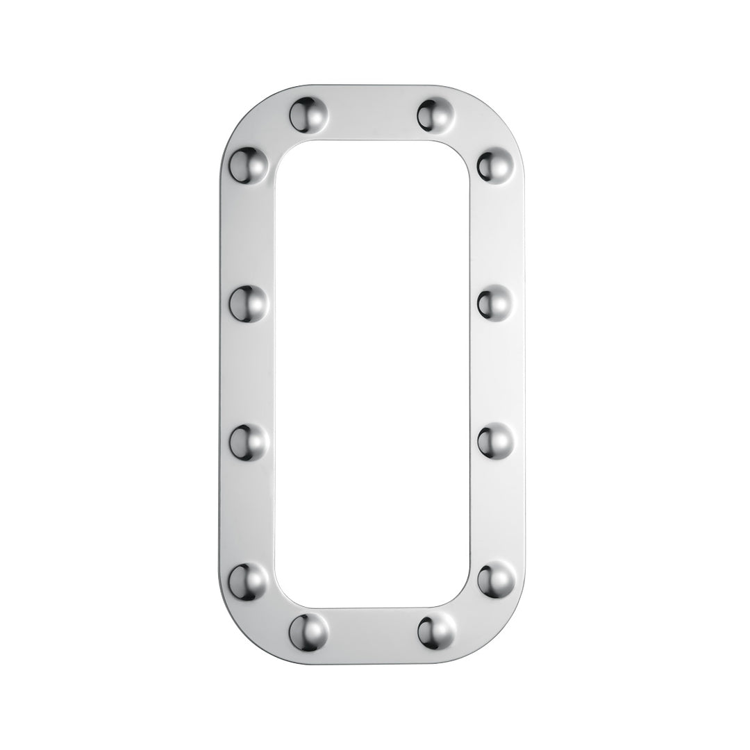 Peterbilt Stainless Dimpled Vent Door Trim (Card of 2)