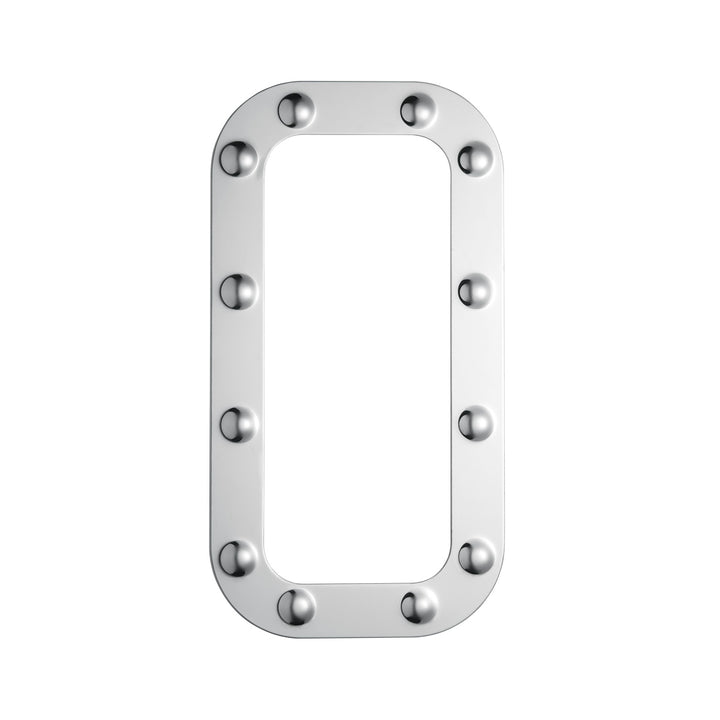 Peterbilt Stainless Dimpled Vent Door Trim (Card of 2)