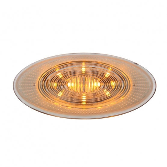 10 LED Fender Parking &amp; Turn Signal Light For Peterbilt 386 (2006-2014) &amp; 387 (2006-2010) - Amber LED/Clear Lens