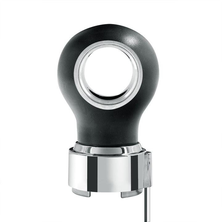 Thread-On Matte Black Charlotte Style Gearshift Knob With LED 9/10 Speed Adapter - Blue LED