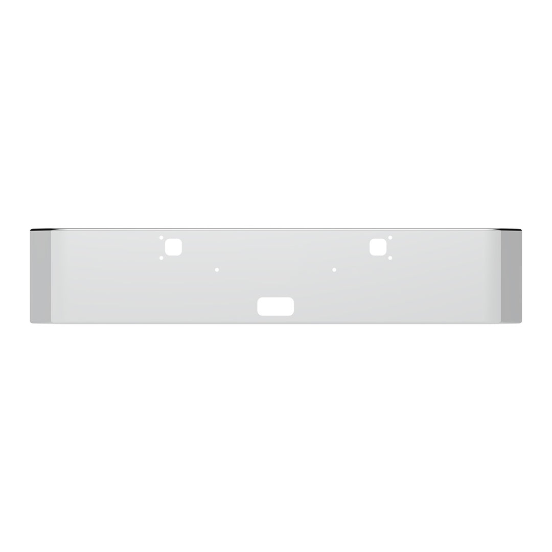 Stainless Steel Clad Aluminum Bumper For 1982-2024 Kenworth W900 - Curved Ends