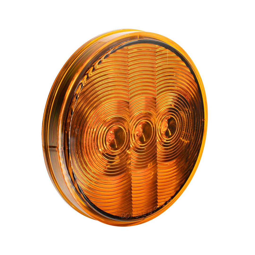 3 LED 4" Round Light(Turn Signal) - Amber LED/Amber Lens