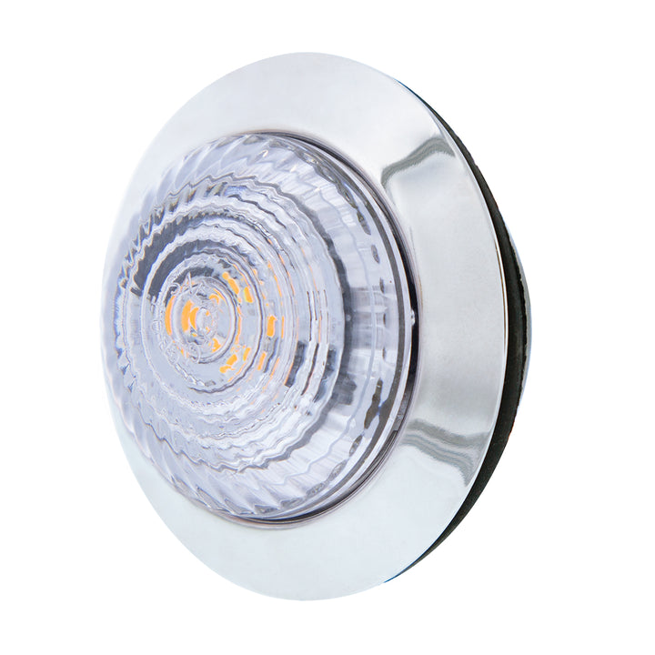 6 LED 1-1/4" Dual Function Light (Clearance/Marker) - Red LED/Clear Lens