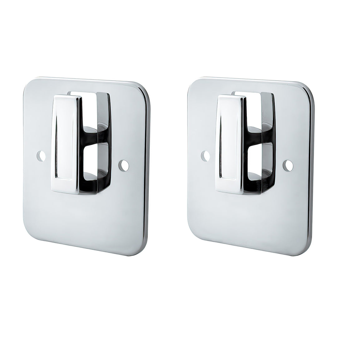 Chrome Plastic Sleeper Cab Coat Hanger Plates For Kenworth T800 (1986-2019), T660 (2008-2016), And T600 (1986-2007) (2-Pack)