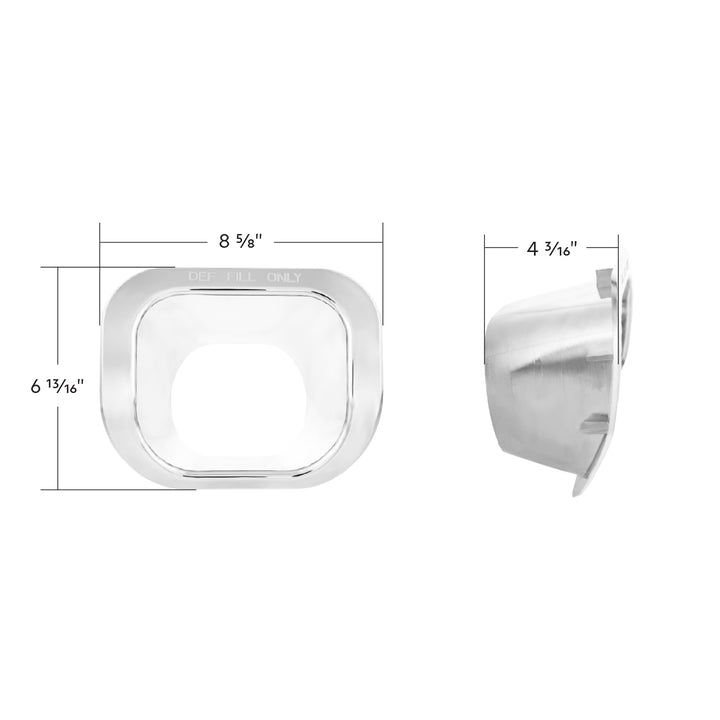 Chrome Plastic DEF Filler Trim For 2012-2021 Peterbilt 579