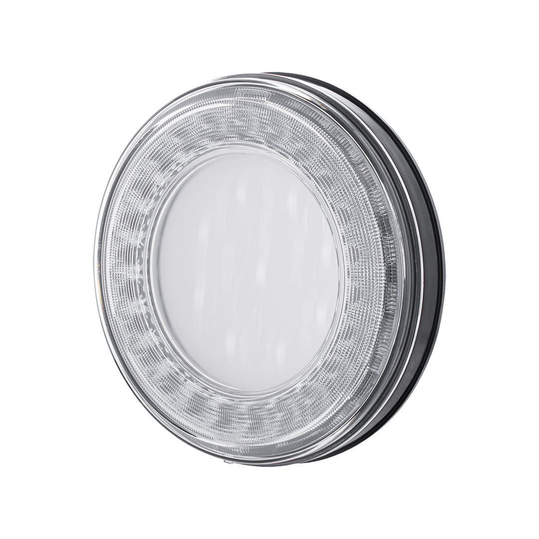 33 LED 4" Round Lumos Light X - Series (Stop, Turn &amp; Tail) - Red LED/Clear Lens